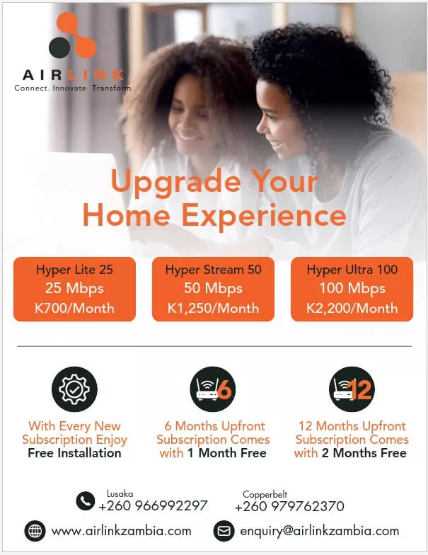 AirLink Zambia Promotional offers  New packages SME packages